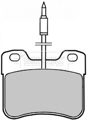 BORG & BECK Комплект тормозных колодок, дисковый тормоз BBP1402